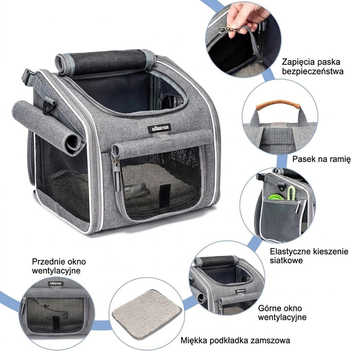 Torba Transportowa 3w1 dla Psa na Rower – Bezpieczeństwo i Komfort