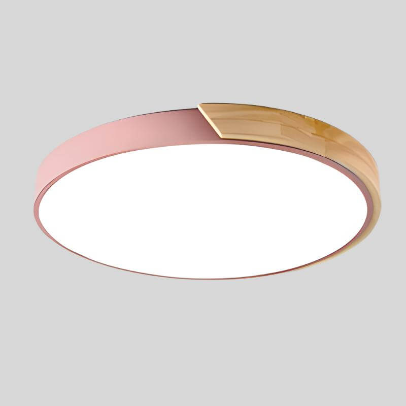 Okrągła Lampa Sufitowa LED Nordic Wood – Nowoczesne Oświetlenie