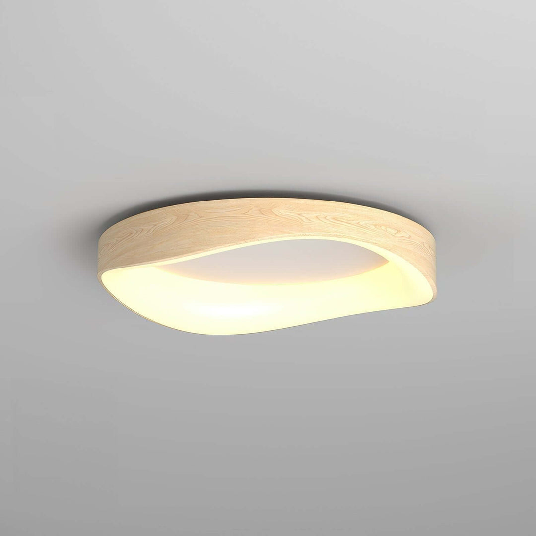 Nordycka designerska lampa sufitowa z drewnianym usłojeniem