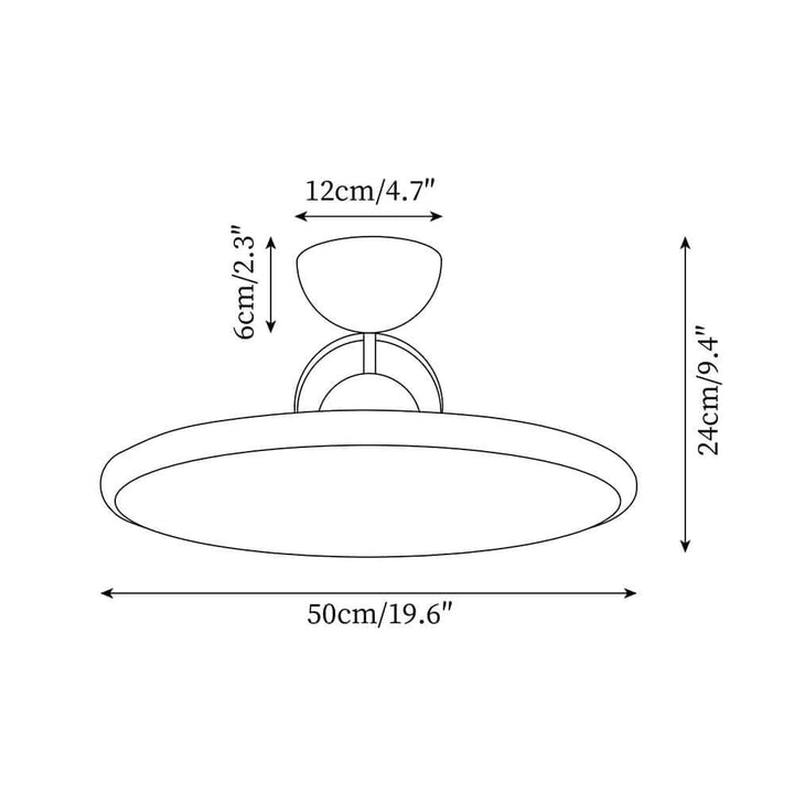 Nowoczesna lampa sufitowa LED z wyłączonym światłem