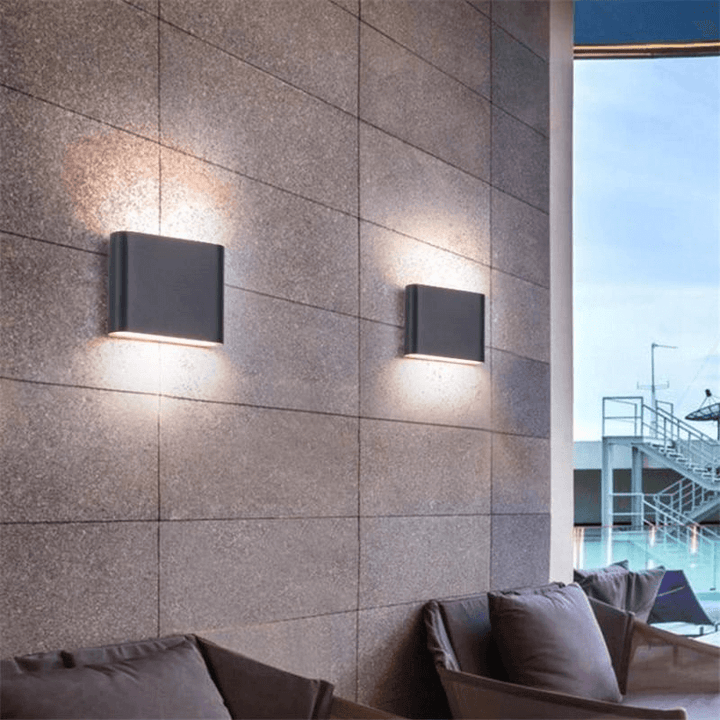 Nowoczesna Zewnętrzna Lampa Ścienna LED - Oświetlenie Góra i Dół
