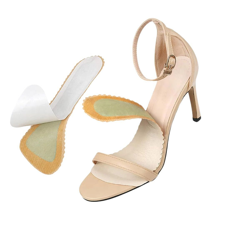 Wkładki z pianki pamięciowej dla komfortu w wysokich obcasach, regulowane, antypoślizgowe, niewidoczne, oddychające.