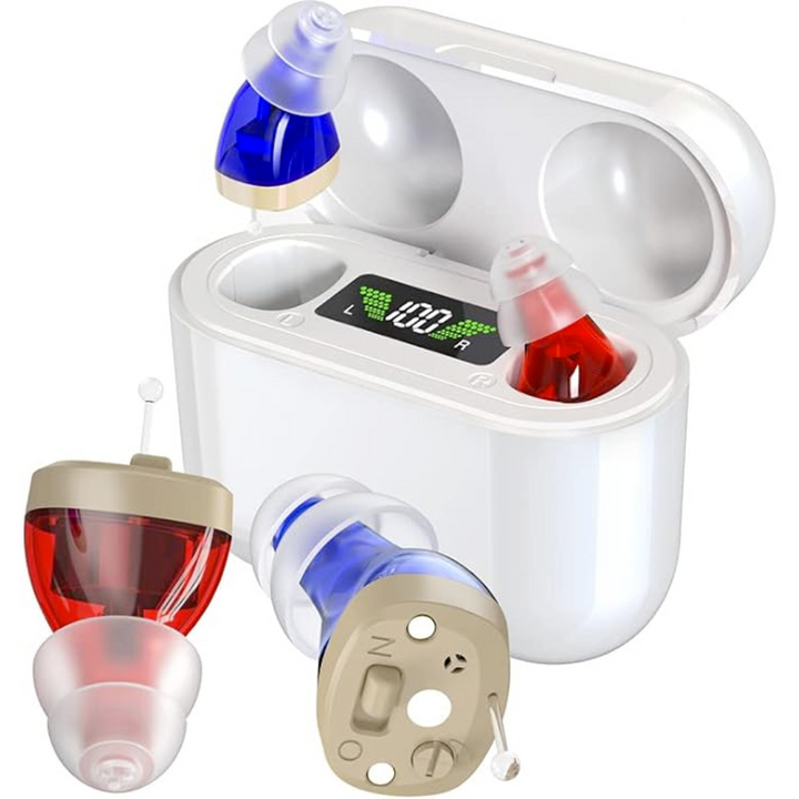 Dyskretny i nowoczesny aparat słuchowy, ładowalny, lekki, kompaktowy design, zapewniający wyraźne i komfortowe wrażenia słuchowe.