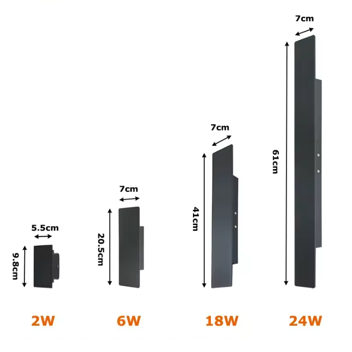 Nowoczesna czarna zewnętrzna lampa LED, zapewniająca efektywne oświetlenie ogrodu.