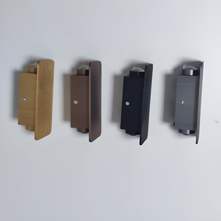 Nowoczesna prostokątna lampa ścienna LED, design do wnętrz, solidny aluminiowy kinkiet, idealny do korytarzy i klatek schodowych.