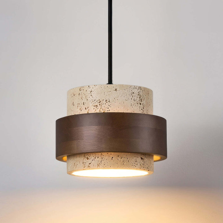 Retro kamienna lampa wisząca Wabi-Sabi