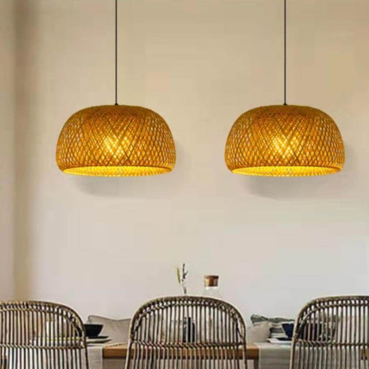 Naturalna lampa wisząca do jadalni