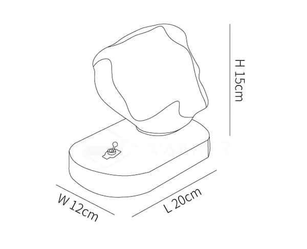 Lampe De Table En Verre En Forme De Pierre De Glace