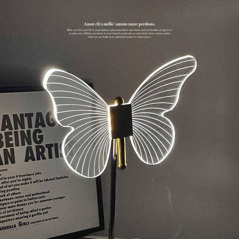 Kryształowa lampa stołowa Motyl