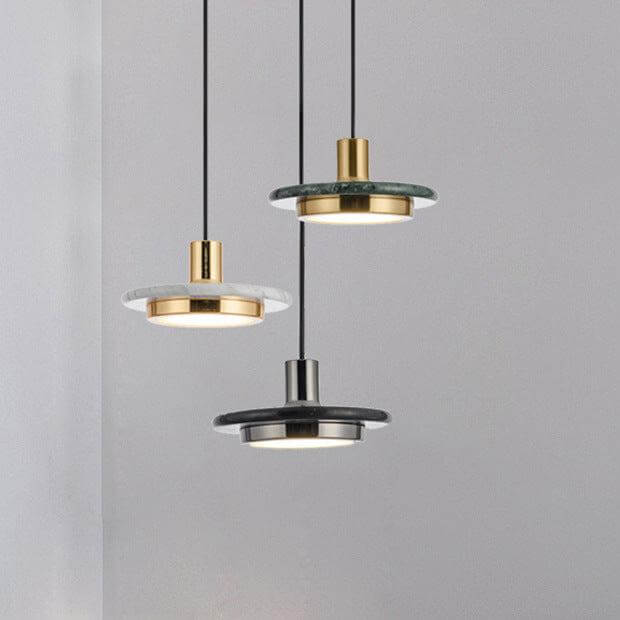 Nowoczesna, Prosta Lampa Wisząca z Marmuru