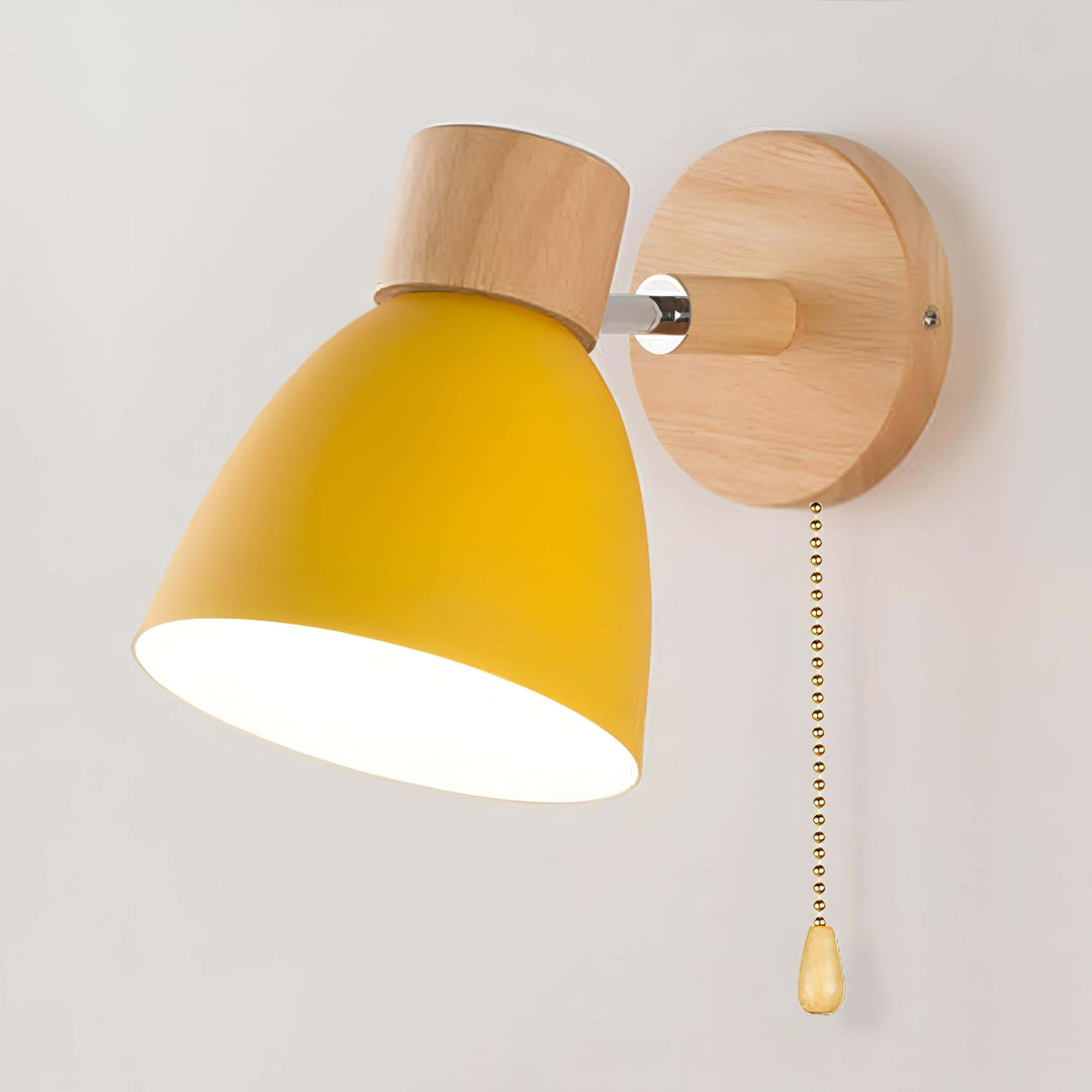Nowoczesna Drewniana Lampa Ścienna Wisząca Nordycka