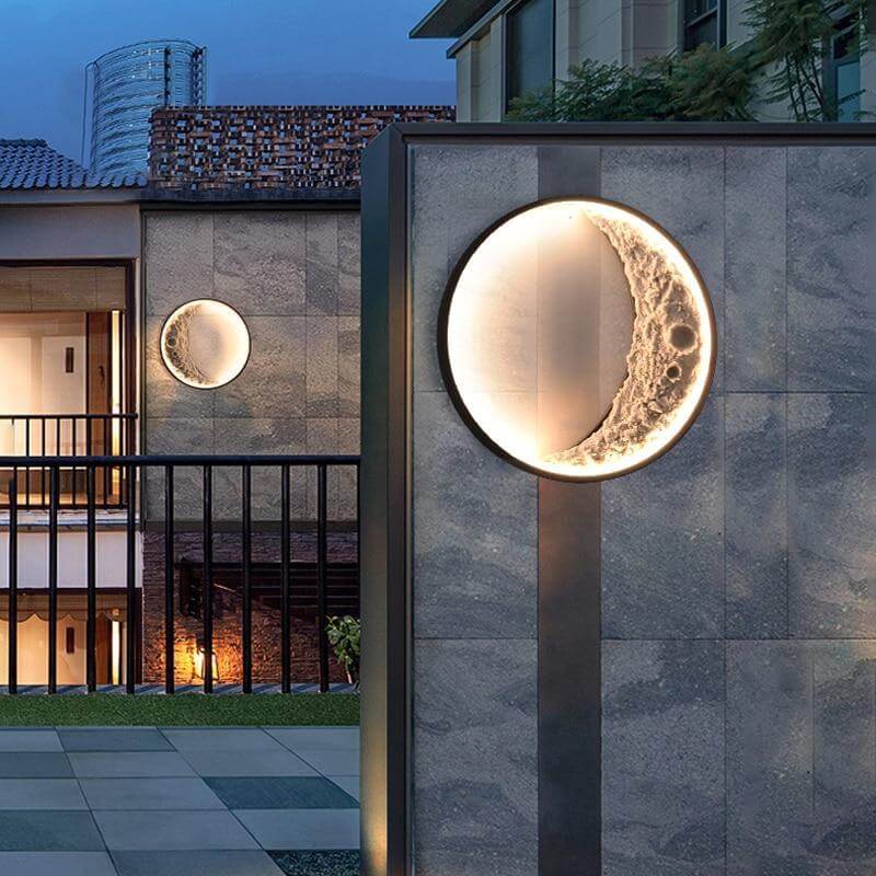 Zewnętrzna Lampa Ścienna LED w Kształcie Księżyca - Nowoczesne Oświetlenie IP65