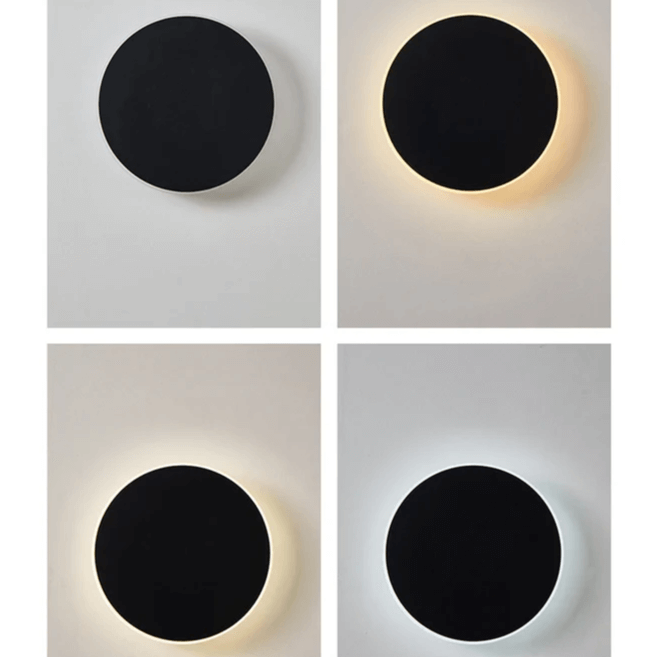 Okrągła Zewnętrzna Lampa Ścienna LED - Minimalistyczne Oświetlenie