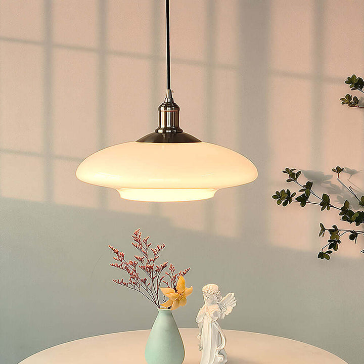 Nowoczesna Biała Szklana Lampa Wisząca
