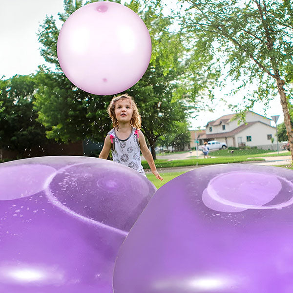 Rozciągliwa, wytrzymała i lekka magiczna bańka-bąbelka, idealna do ogrodu, parku lub na basen, zapewniająca mnóstwo zabawy.