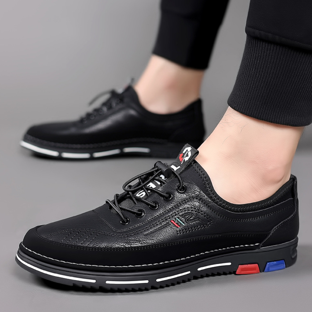 Eleganckie, lekkie i wszechstronne czarne sneakersy męskie o ponadczasowym designie, pasujące do każdego stylu.