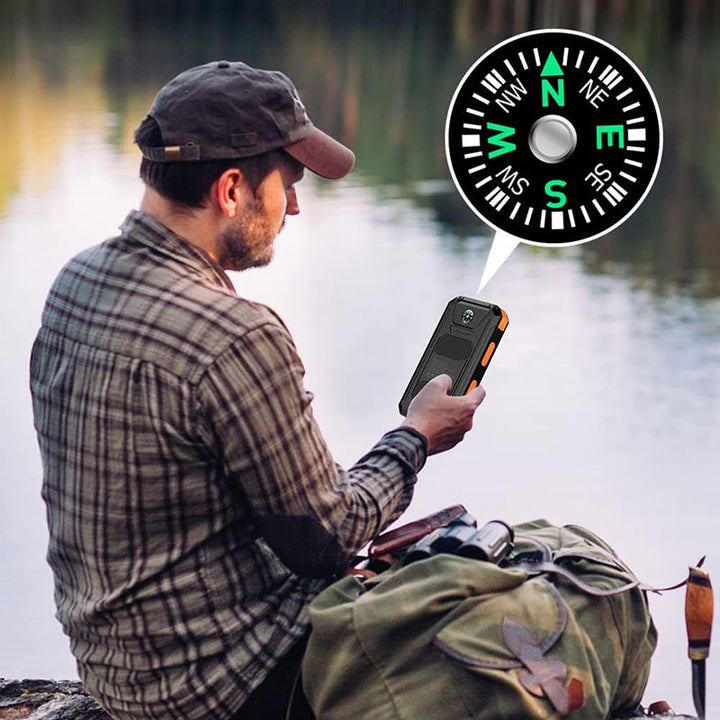 Zewnętrzna bateria słoneczna, szybkie ładowanie, wodoodporna, kompaktowa konstrukcja z panelami słonecznymi, idealna na aktywności na świeżym powietrzu.