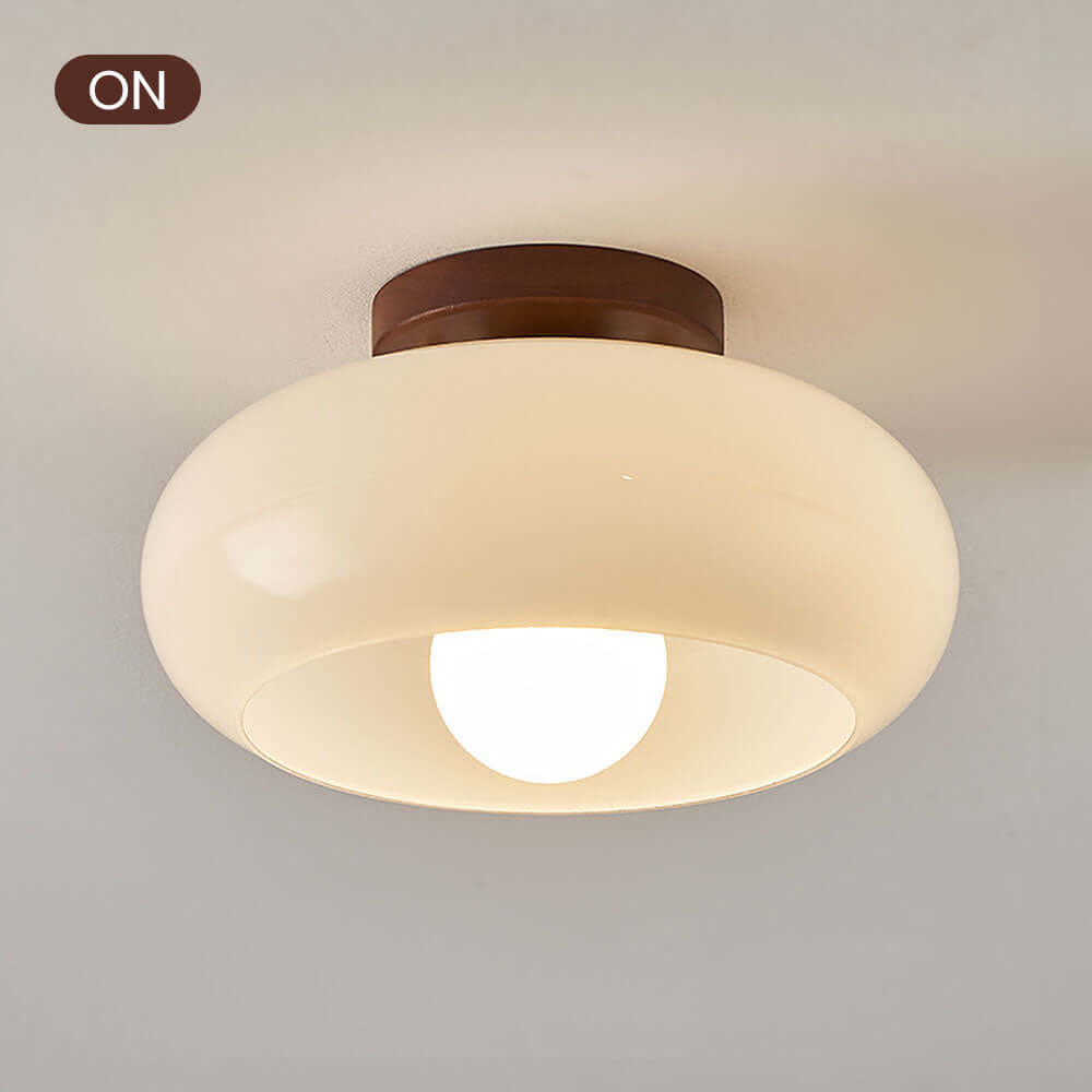 Biała Lampa Sufitowa Vintage na Mały Korytarz