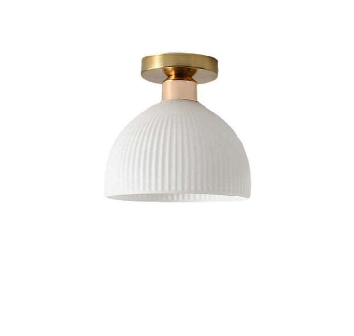 Nowoczesna mlecznobiała szklana lampa sufitowa