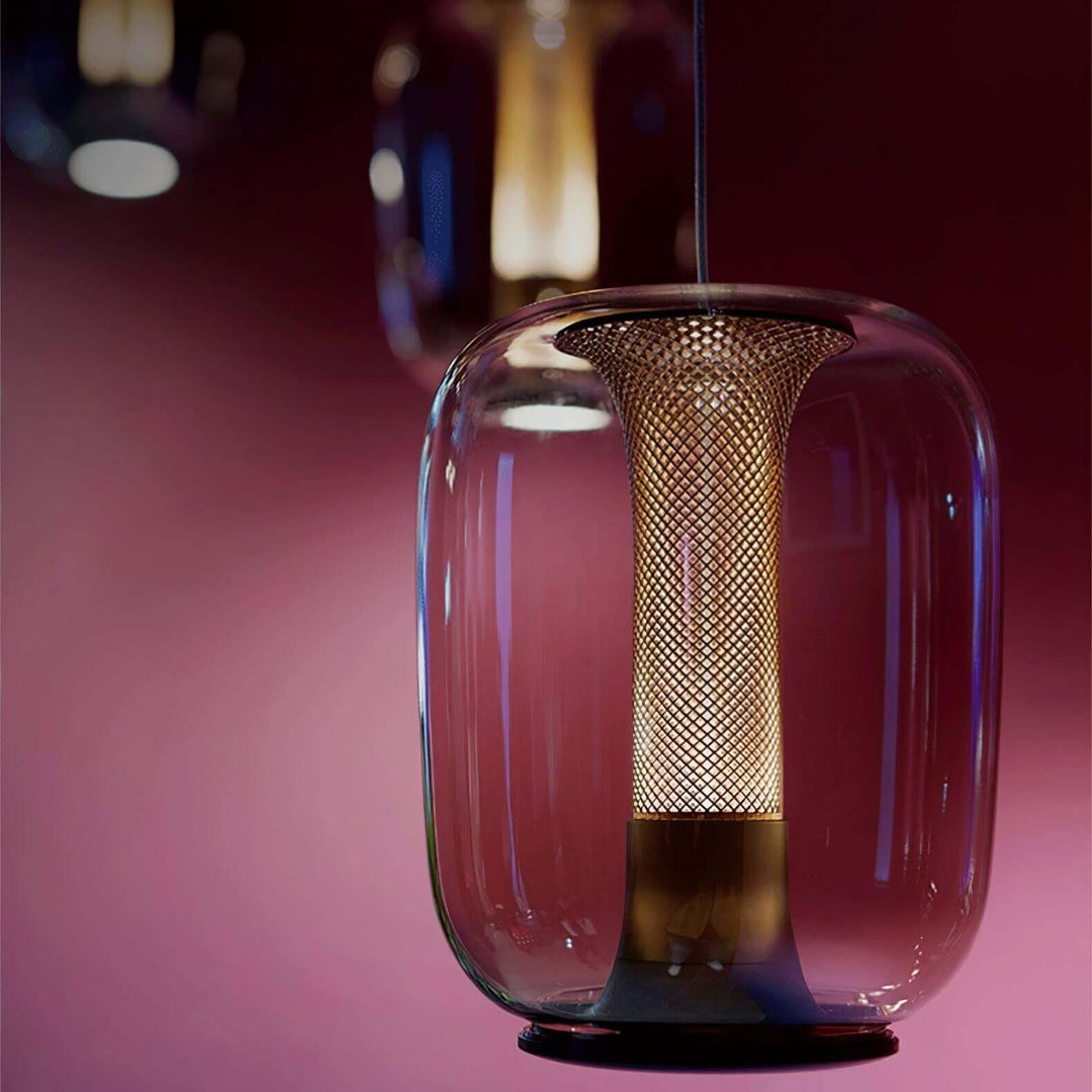 Szklana lampa wisząca