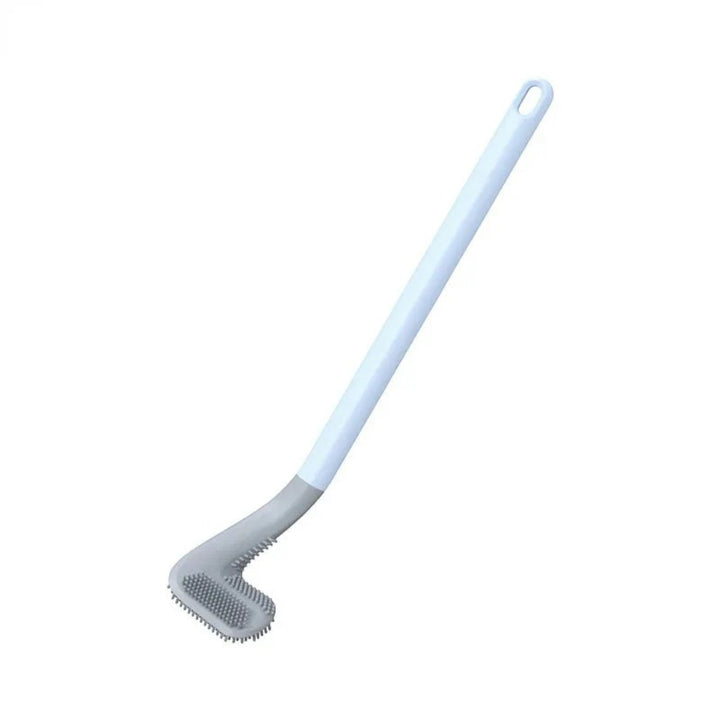Ergonomiczna szczotka do toalety w kształcie litery L, nowoczesny design dla efektywnego czyszczenia, trwałe i łatwe w pielęgnacji materiały.