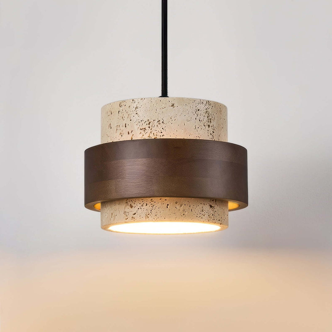 Retro kamienna lampa wisząca Wabi-Sabi