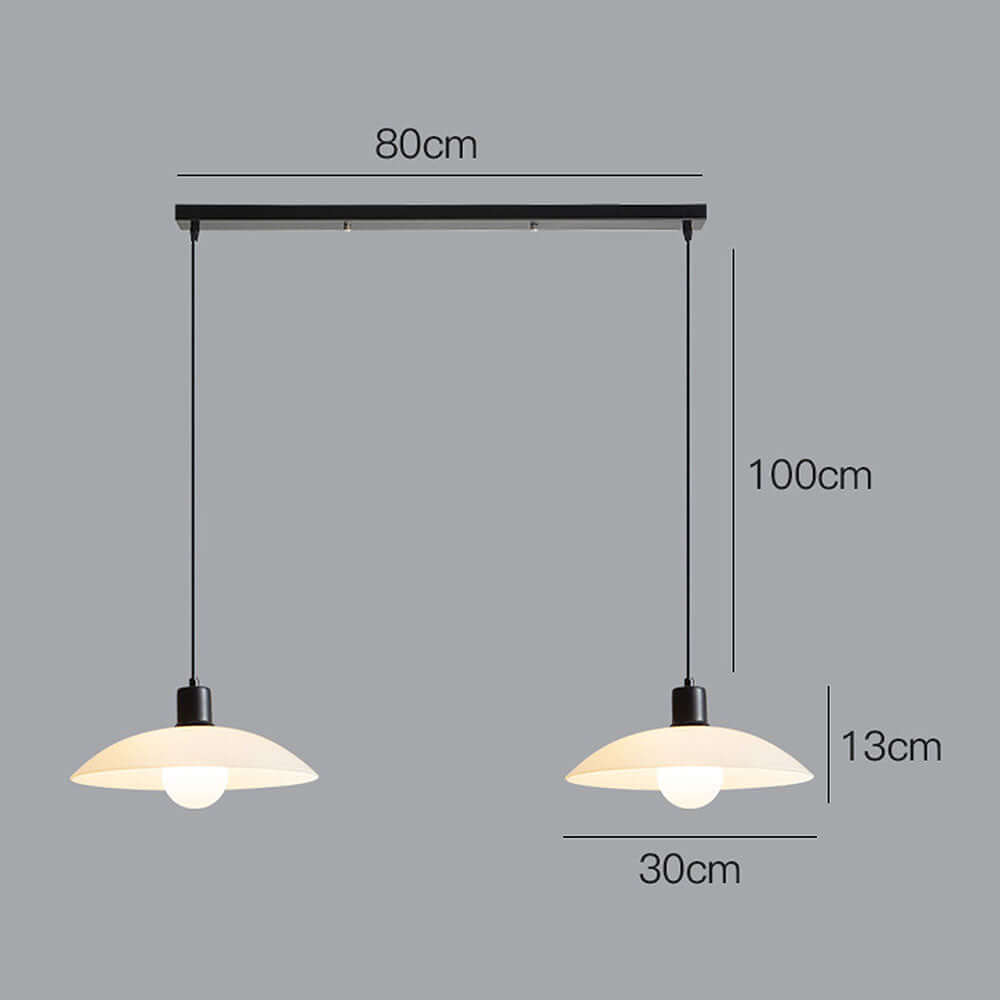 Minimalistyczna Lampa Wisząca z Białego Hartowanego Szkła