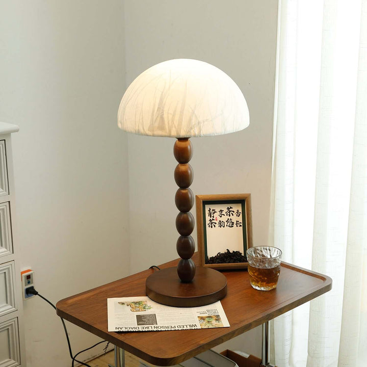 Stylowa lampa stołowa papierowy klosz – oświetlenie nastrojowe