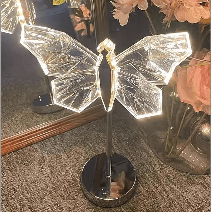 Kryształowa lampa stołowa Motyl