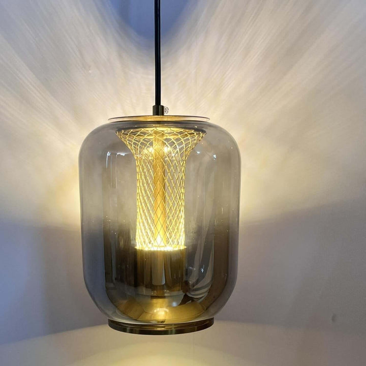 Szklana lampa wisząca
