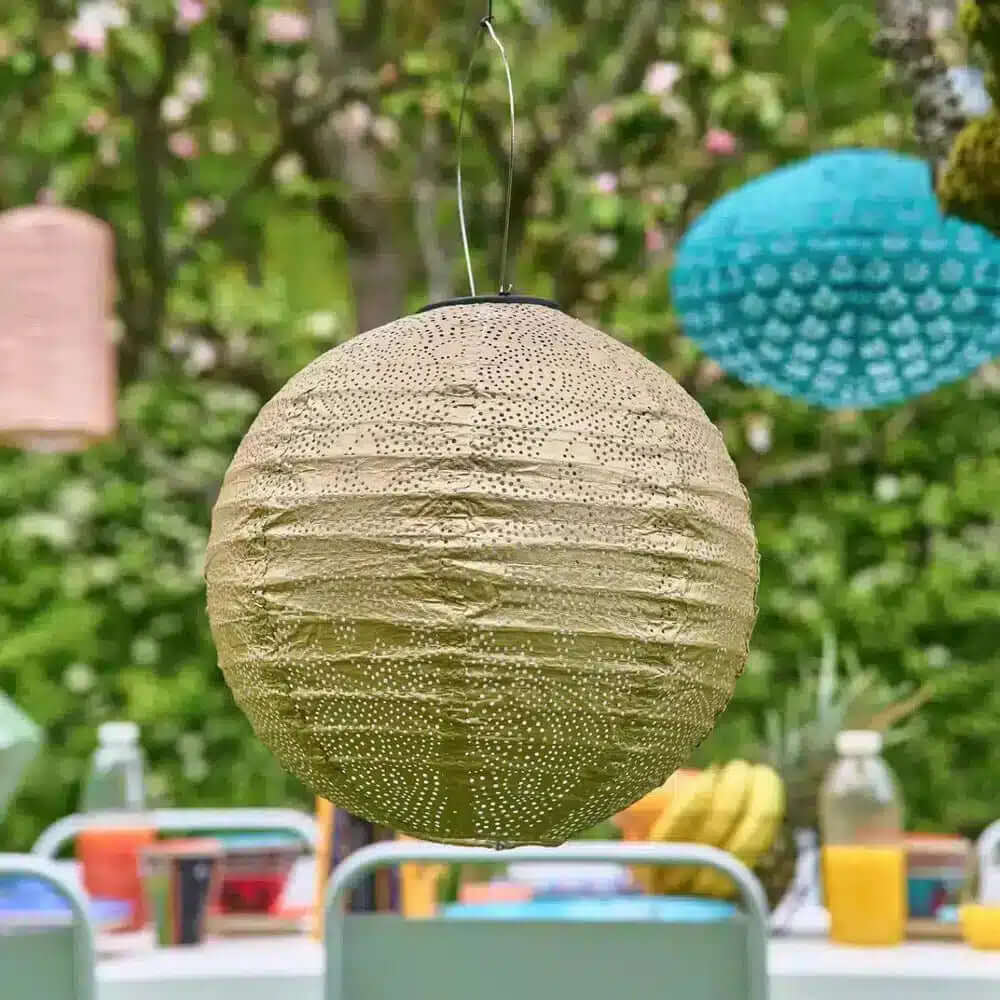 Zestaw 5 Ogrodowych Lampionów Solarnych Dekoracyjnych