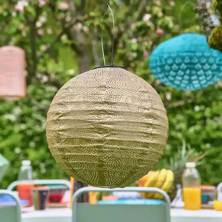 Zestaw 5 Ogrodowych Lampionów Solarnych Dekoracyjnych