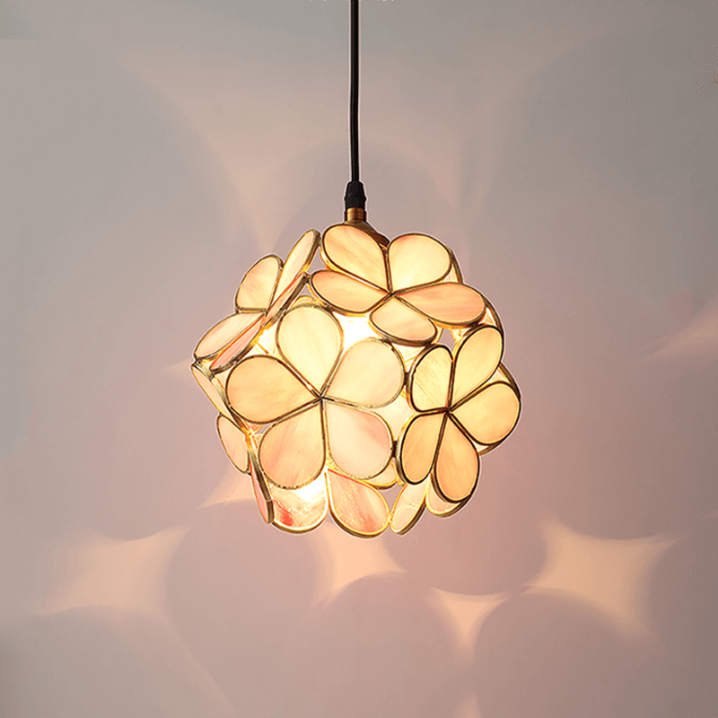 Szklana Lampa Wisząca Płatek Kwiatu - Styl Nordycki