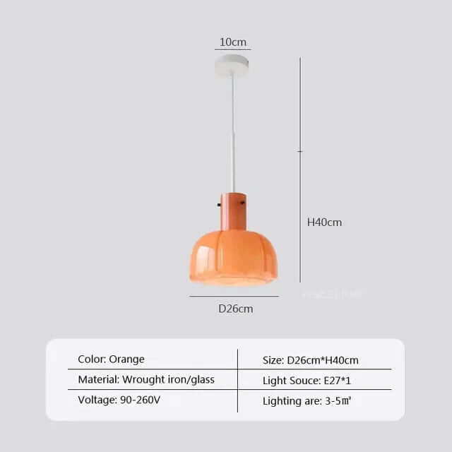 Arctic - Nordycka szklana lampa wisząca LED