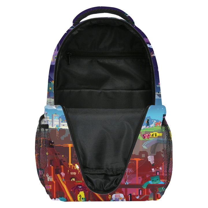 Żywy dziecięcy tornister Minecraft z kolorowymi wzorami, ikonowymi postaciami, trwałym i przestronnym designem do szkoły.