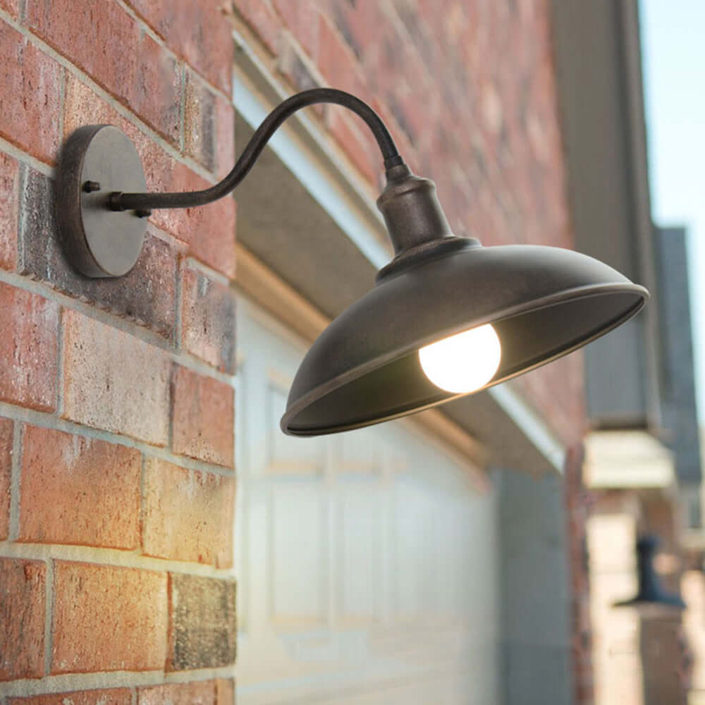 Rustykalna Lampa Ścienna Zewnętrzna - Antyczna Mosiężna Kinkiet Kula IP65