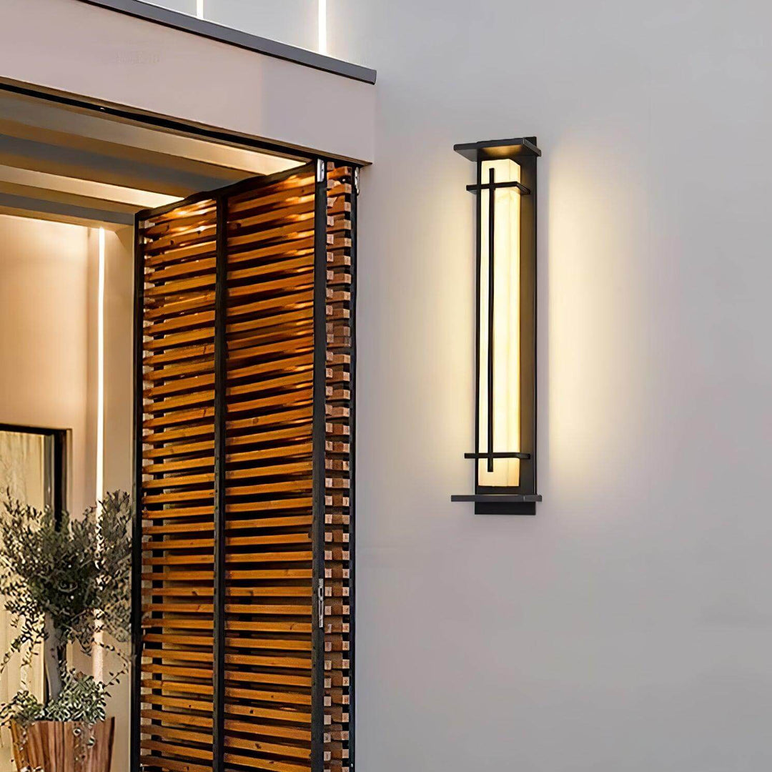 Kwadratowa Lampa Ścienna Zewnętrzna LED IP65 zamontowana na ścianie