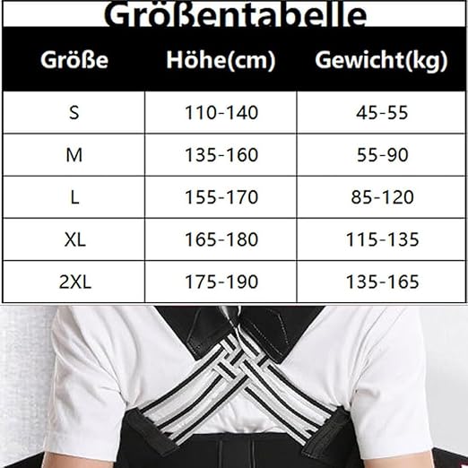 Czarny ergonomiczny pas korekcyjny na plecy, regulowany, dla poprawy postawy i codziennego komfortu.