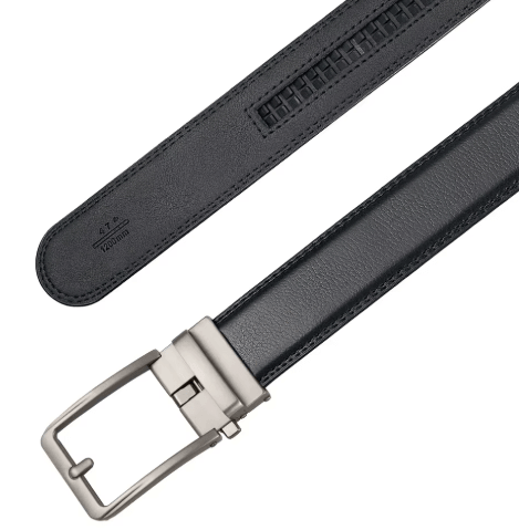 SmartBelt bez dziurek w kolorze czarnym, elegancki, regulowany, modny dodatek dla kobiet, nowoczesny, wszechstronny design.