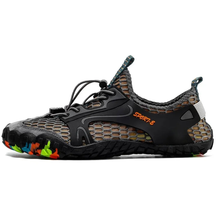 Antypoślizgowe buty wodne uniseks, szybkoschnące, czarne, lekkie do przygód na lądzie i w wodzie.