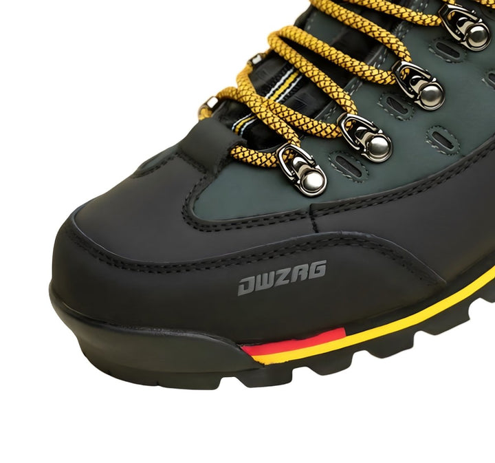 Męskie wodoodporne buty trekkingowe, antypoślizgowa podeszwa, oddychający materiał, dostępne w kolorach: niebieski, pomarańczowy, czerwony.