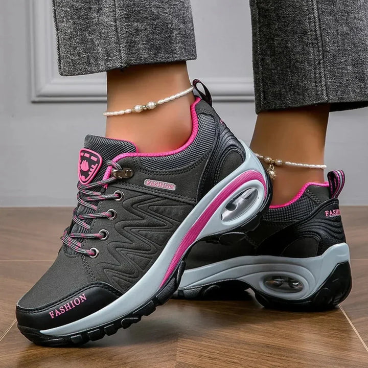 Damskie wodoodporne buty trekkingowe, kolorowe, z antypoślizgową podeszwą, idealne do użytku zewnętrznego.