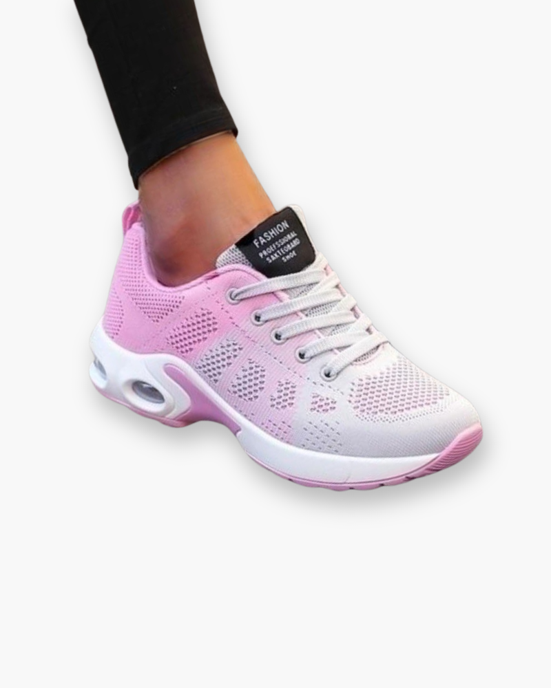 Lekkie buty sportowe dla kobiet, nowoczesny design, oddychający materiał, amortyzująca podeszwa, atrakcyjny kolor.