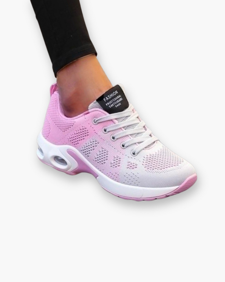 Lekkie buty sportowe dla kobiet, nowoczesny design, oddychający materiał, amortyzująca podeszwa, atrakcyjny kolor.