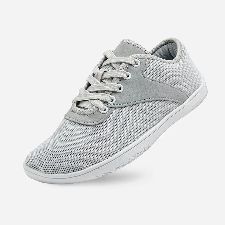 Wygodne buty damskie na halluksy, z amortyzowaną podeszwą, elegancki design, dostępne w kolorach beżowym, szarym, czarnym, różowym.