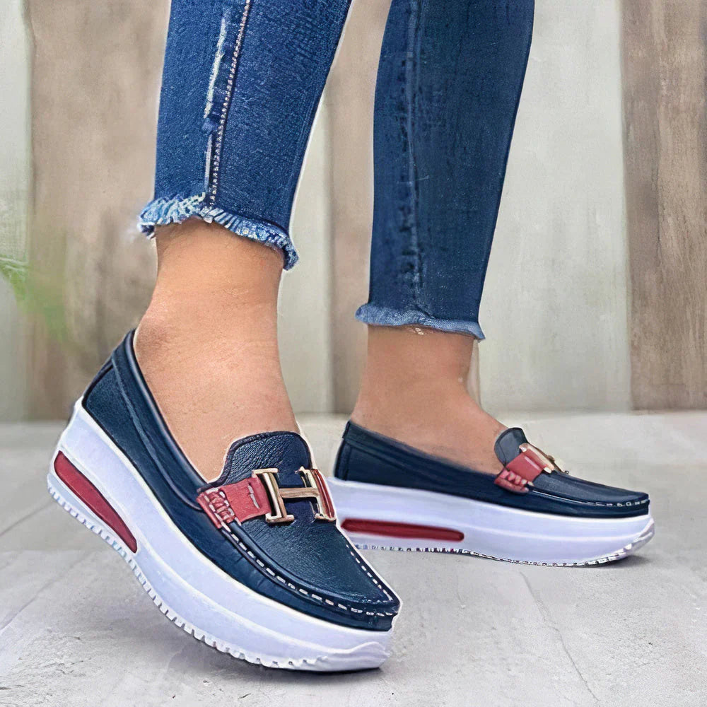 Damskie buty ortopedyczne, eleganckie buty wsuwane, nowoczesny design, ergonomiczny komfort do codziennego użytku.