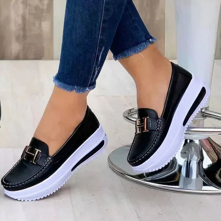 Damskie buty ortopedyczne, eleganckie buty wsuwane, nowoczesny design, ergonomiczny komfort do codziennego użytku.