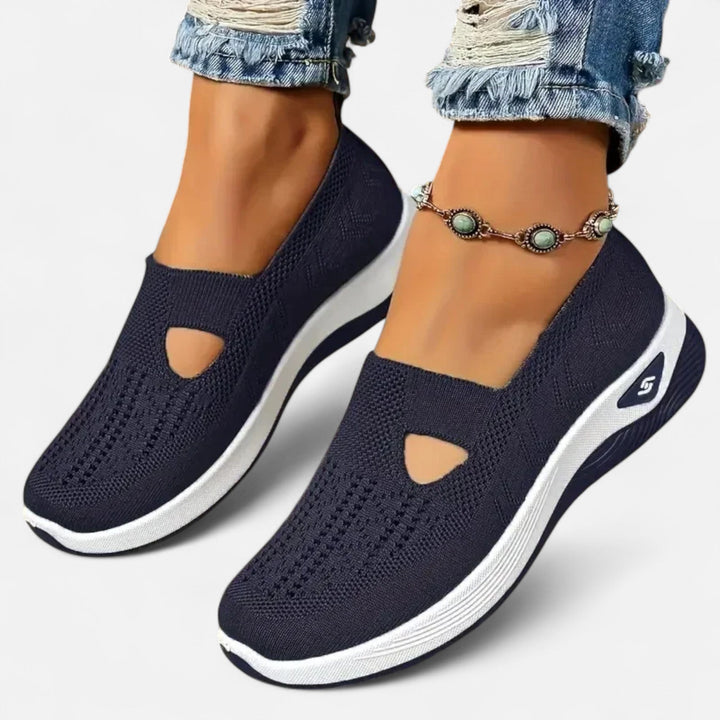 Damskie lekkie buty ortopedyczne, nowoczesny design bez sznurowadeł, wygoda i ergonomiczne wsparcie.