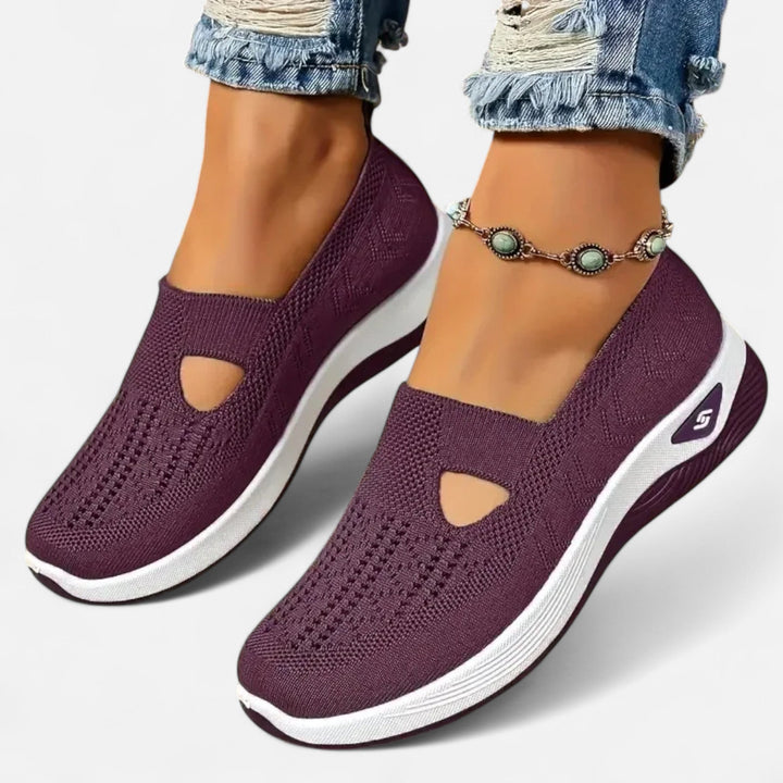 Damskie lekkie buty ortopedyczne, nowoczesny design bez sznurowadeł, wygoda i ergonomiczne wsparcie.