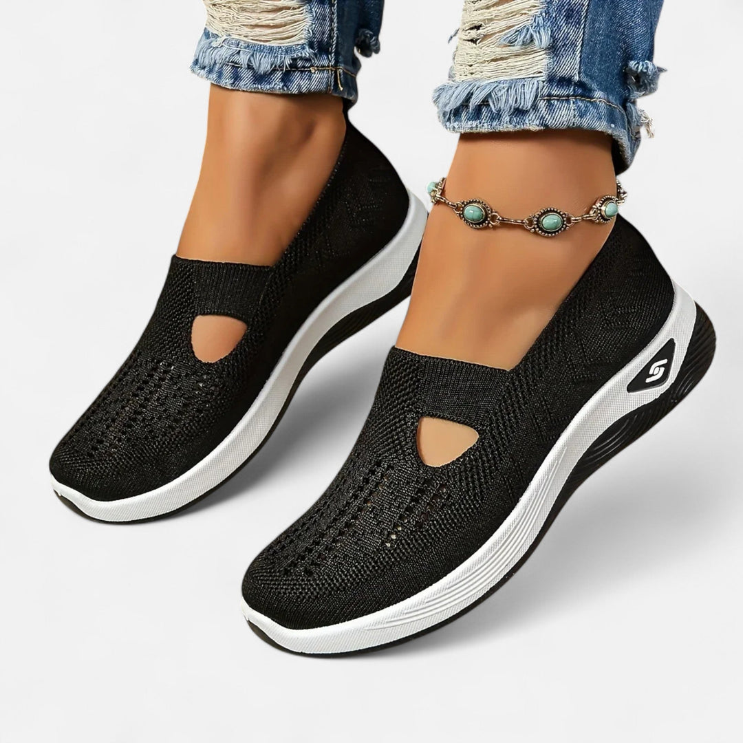 Damskie lekkie buty ortopedyczne, nowoczesny design bez sznurowadeł, wygoda i ergonomiczne wsparcie.